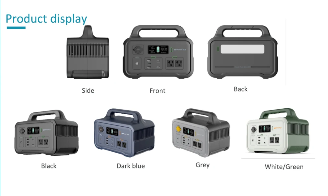 600W Portable Power Station, Solar Power Station, Pure Sine Wave, Fast Rechargeable Power Supply