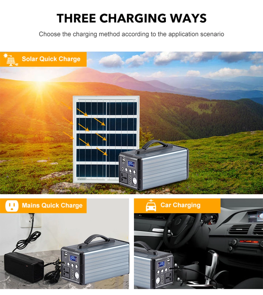 Solar Mini UPS 200W 500W 180000mAh Uninterruptible Power Supply Charger Power Banks Outdoor Portable Power Station